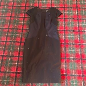 Anne taylor black and blue dress